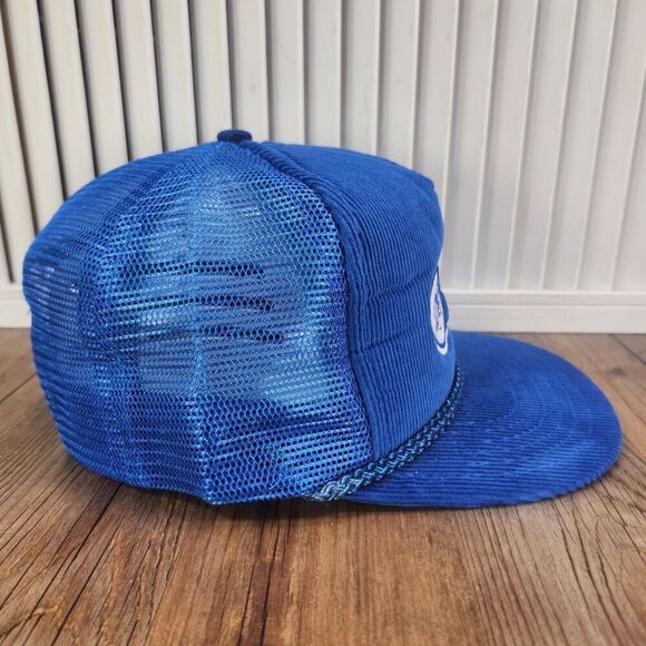 VTG Northern Energy NEI Snapback Hat Cap Blue Corduroy Rope Embroidered Mesh - Picture 4 of 10